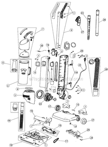 Page A Diagram and Parts List for M084615  Dirt Devil Upright Vacuum